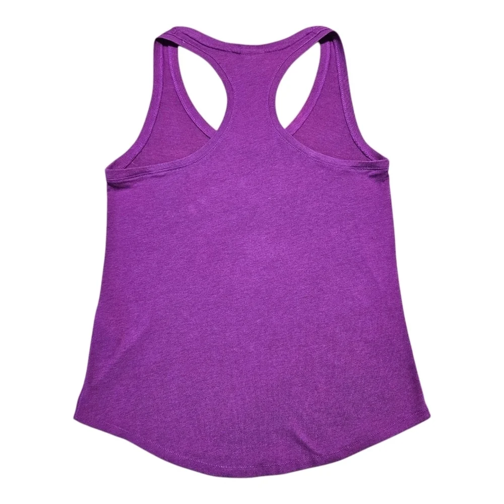 Nike XS Purple Racerback Tank Top Center Swoosh Fit XS/SM Cotton Blend Gym Cheer - Picture 3 of 9